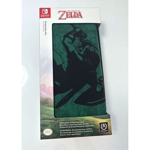 PowerA Nintendo Switch Protection Kit [ The Legend of Zelda Edition Green case - Picture 1 of 3